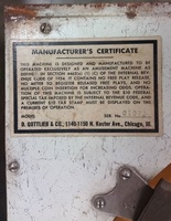 Image # 65031: Bank-A-Ball Early Production - Serial Number 
(Reportedly, later games in this production run had certificates printed with green borders. Serial number 01072.)