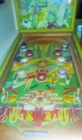 Image # 62014: Old Faithful Playfield 
(The cabinet has been repainted. Serial number 021367 OF.)