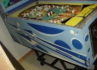 Image # 23063: On Beam Later Production Cabinet - Left 
(Serial number 2214. Note: this game was produced with stationary targets in place of mushroom bumpers.)