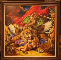 Image # 70453: Paragon Original Backglass Artwork 
(Artist is Paul Faris.Alkyd and acrylic on panel.Dimensions: Same size as production glass.)