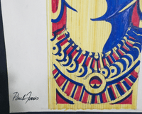 Image # 79813: Paragon Original Backbox Artwork 
(Artist is Paul Faris.Felt pens on art paper. Approximate dimensions are 13 1/2 by 28 inches.)