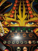 Image # 80836: Barracora Early Production - Illuminated Playfield - Detail 
(Serial number 516389.)