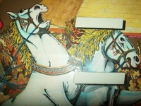 Image # 67167: Pharaoh Original Backglass Artwork - Detail 
(Artist is Seamus McLaughlin.Media unconfirmed.Dimensions 24 1/2 inches by 28 1/2 inches.)