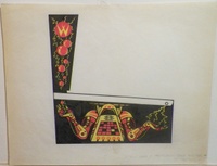 Image # 70436: PIN�BOT Original Cabinet Artwork 
(Artist is Python Anghelo.Marker pens on trace paper.Dimensions approximately 11 inches by 14 inches.)