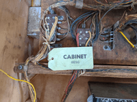 Image # 82013: Planets Inside Cabinet - Cable Tag 
(The cabinet is stamped with serial number 95592.)