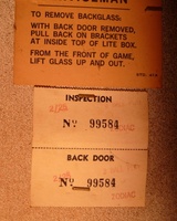 Image # 42246: Planets Serial Numbered Inspection Tag 
(The serial number is 99584. Elsewhere on this game is serial number 99486. Both numbers are in the Zodiac number series.)