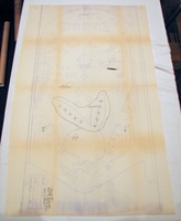 Image # 70455: Playboy Playfield Version II Drawing 
(Artist is Paul Faris.Ink on blueprint paper.)