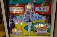 Image # 75508: Preview Illuminated Backglass 
(This game has a repainted cabinet but is presented here to show its other features.)