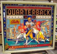 Image # 25143: Quarterback Illuminated Backglass 
(Serial number 1502.)