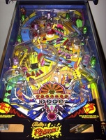 Image # 13521: Radical! Playfield 
(The two bottom flippers are missing from this game.)