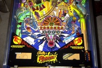 Image # 13524: Radical! Lower Playfield 
(The two bottom flippers are missing from this game.)