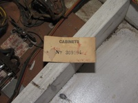 Image # 46540: Rancho Metal Cabinet - Serial Number 
(Serial number 309194.)