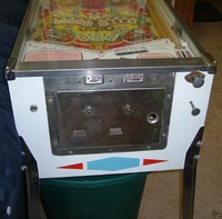 Image # 29380: River Boat Cabinet - Front 
(Cabinet is repainted but is included here to show coin door and other features.)