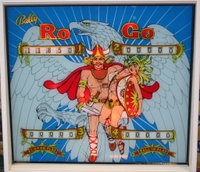 Image # 41012: Ro Go Early Production Backglass 
(Serial number 1046.)