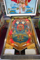 Image # 41013: Ro Go Early Production Illuminated Playfield 
(The outlane posts are not original to this game. Serial number 1046.)