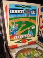 Image # 42768: Batter Up Sample Game - Backglass 
(Serial number 1007 S.)