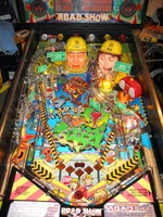 Image # 10010: Red & Ted's Road Show Playfield 
(Note that this machine includes custom decals on 'Ted' and a custom painted radio.)