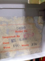 Image # 67303: Robin Hood Inspection Date 
(Serial number 0410.)