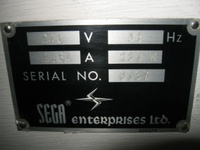 Image # 36183: Robin Hood Serial Number Plate 
(Serial number 0037.)