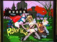 Image # 67293: Robin Hood Illuminated Backglass 
(Serial number 0410.)