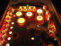 Image # 23753: Rock Star Illuminated Upper Playfield 
(Serial number 04465.)