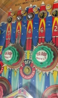 Image # 65815: Rocket Early Production Playfield - Detail 
(Serial number 45907.)