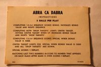 Image # 39379: Abra Ca Dabra Sample Game - Instruction Card - 5 Balls 
(Serial number 01015 S.)
