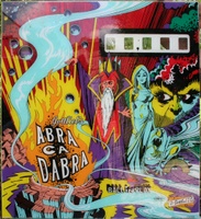 Image # 42357: Abra Ca Dabra Sample Game - Backglass 
(Serial number 01015 S.)