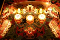 Image # 39665: Roller Disco Illuminated Upper Playfield 
(Serial number 05182.)