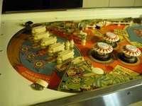 Image # 46270: Bazaar Upper Playfield - Downfield View 
(Serial number BZ 2199.)
