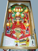 Image # 12556: Royal Flush Playfield 
(The post below the flippers is not original to this game. The card holder may not be original as well, based upon its bright yellow color.)
