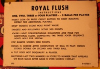 Image # 34805: Royal Flush Instruction Card - 3 Balls