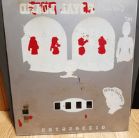 Image # 77340: Royal Guard Backglass - Reverse 
(This backglass has been repaired with red paint.)