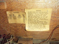 Image # 69136: Safari Operator Adjustments and Instructions Cards 
(Serial number 1354.)