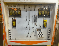 Image # 74626: Safari Early Production Backbox Insert 
(This game has yellow score reels for each player. Serial number 1098.)