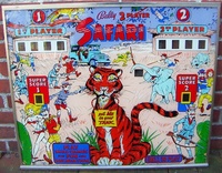 Image # 69099: Safari Backglass 
(This backglass is actual glass, not Plexiglas. Serial number 1354.)