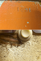 Image # 74624: Safari Early Production Cabinet - Serial Number 
(The top picture shows the backbox top edge. Serial number 1098.)