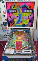 Image # 60377: Satin Doll Cabinet - Front View 
(The pop bumper caps on this game do not match those on the game in the flyer.)
