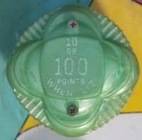 Image # 60376: Satin Doll Pop Bumper Cap - Alternate Design 
(This pop bumper cap does not appear on the game in the flyer.)