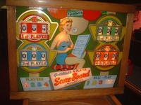 Image # 57753: Score-Board Illuminated Backglass 
(Serial number 105019 SB.)