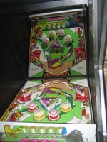 Image # 42678: Sea Hunt Playfield And Reflection 
(This game was obtained New In Box in 2004, five years before this photograph was made. Serial number 8943.)