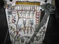 Image # 42692: Sea Hunt Under Lower Playfield 
(This game was obtained New In Box in 2004, five years before this photograph was made. Serial number 8943.)