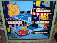 Image # 48841: See Saw Later Production Backglass 
(Serial number 2606.)