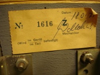 Image # 38893: See Saw Later Production Inspection Tag 
(Dated Jan-18-1971. Located on the inside of the coin door. Game is serial number 2542 or 2642.)