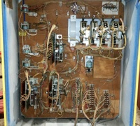 Image # 69982: Set Up Inside Backbox - 2 Flippers 
(The cabinet has been repainted. Serial number 58620.)