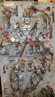 Image # 69985: Set Up Under Playfield - 2 Flippers 
(The slingshot wiring has been replaced. Serial number 58620.)