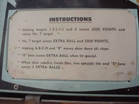 Image # 30827: Set Up Instruction Card - 2 Flippers 
(Two-flipper version. Serial number 58593.)