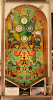 Image # 79515: Shangri-La Playfield 
(The card on the right side of the apron is not orginal to this game.)