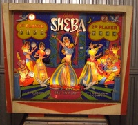 Image # 49293: Sheba Illuminated Backglass 
(Serial number SH-1016.)