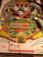 Image # 9236: Sheba Playfield 
(The blank bumper caps shown here are different than on the flyer and likely not original to this game. )